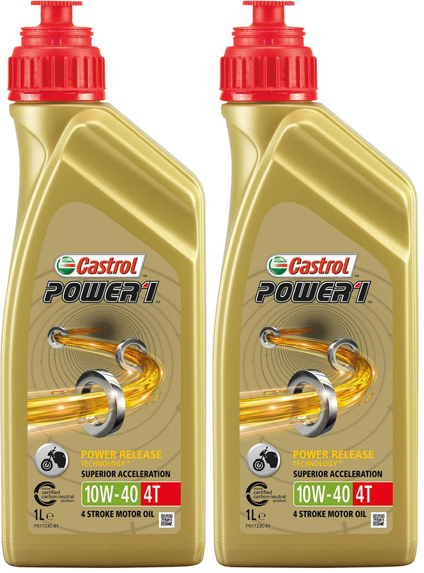 CASTROL Olio Power 1 4T 10W-40 1L (Confezione da 2)