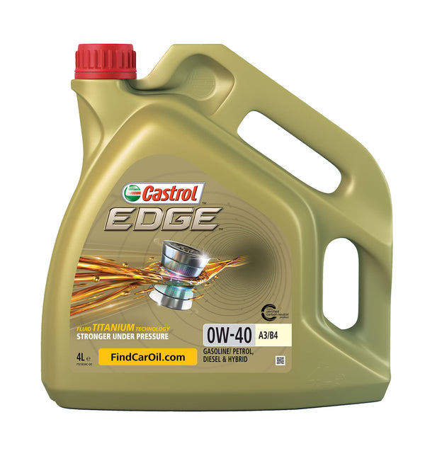 CASTROL Olio motore EDGE 0W-40 Olio sintetico 4 L Compatibilità con VW Polo Hatchback 6R1, 6C1 Golf 4 Hatchback 1J1 Golf 7 Hatchback 5G1, BQ1, BE1, BE2 Golf 6 5K1 Golf 5 Hatchback 1K1