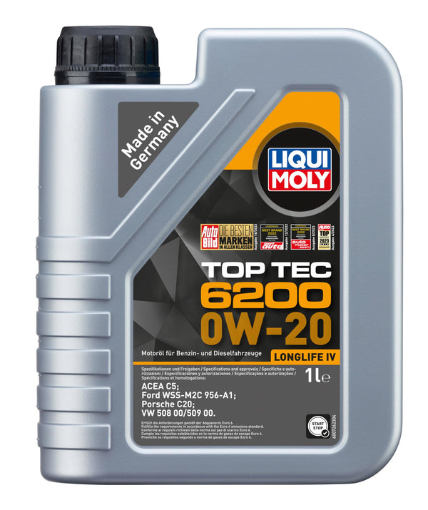 LIQUI MOLY | Top Tec 6200 0W-20 | 1 L | Oli motore | Tecnologia sintetica | SKU: 20787