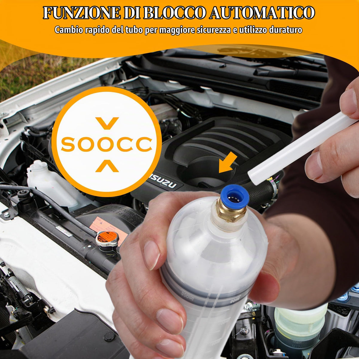 Nuangoo Siringa di Aspirazione Olio 500ml, Pompa Aspira Olio Motore Manuale con Tubo Flessibile, Siringa Grande per Estrazione e Riempimento di Liquidi, Liquido Freni, Olio Motore e Trasmissione