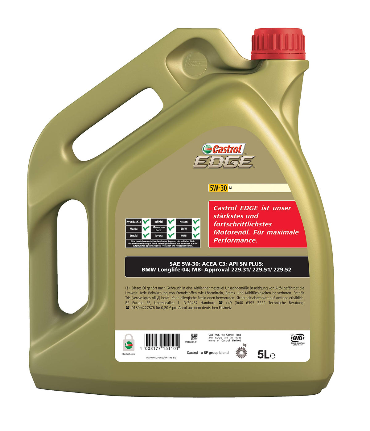 Castrol Edge - Olio per Motore 5W-30 M, da 5 l
