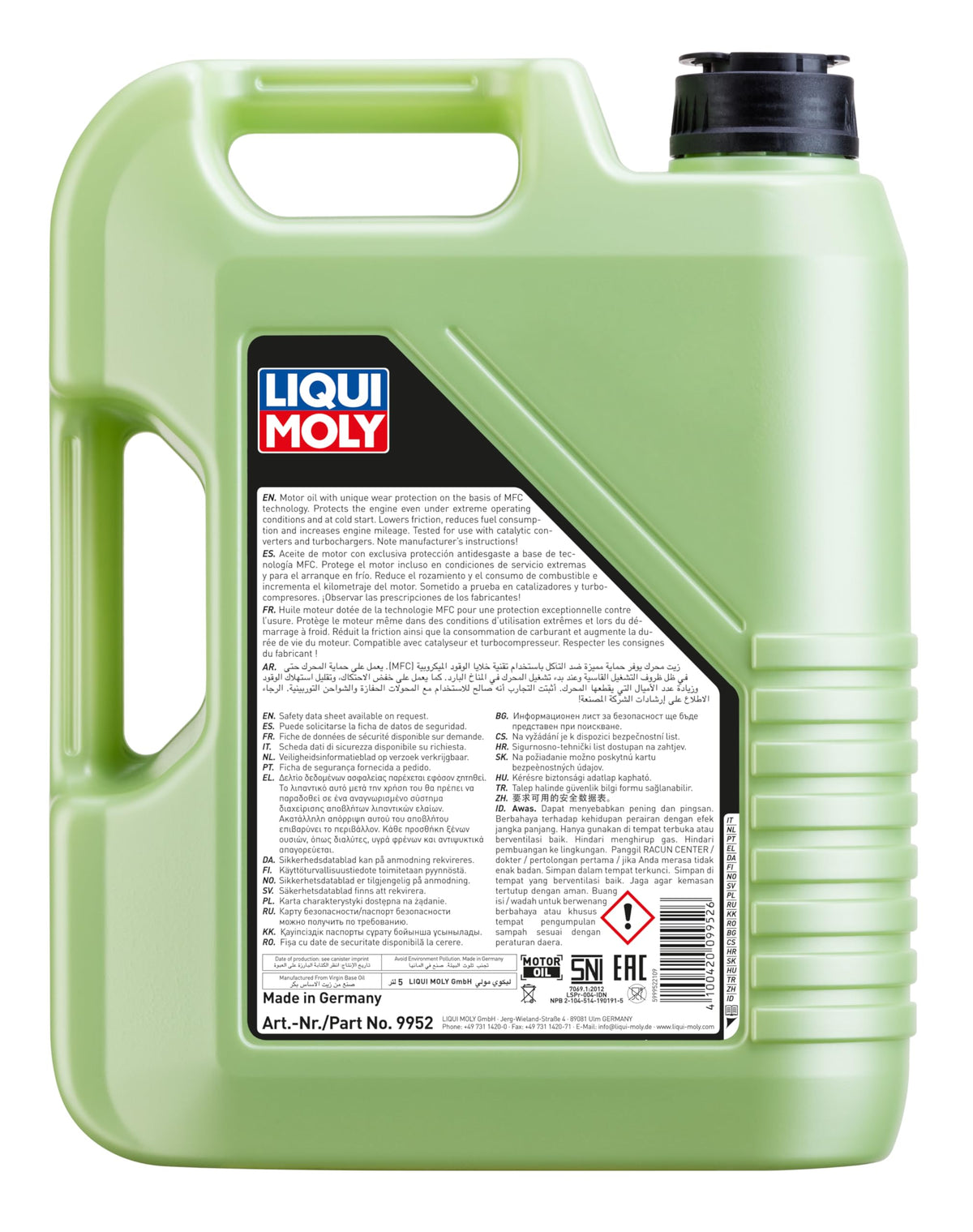 LIQUI MOLY Olio motore Molygen 5W-30 5 L Compatibilità con RENAULT Megane 3 Hatchback BZ0/1 Twingo 1 C06 KANGOO Express FW0/1, NISSAN Qashqai/Qashqai +2 I J10, NJ10, OPEL Corsa D Hatchback S07