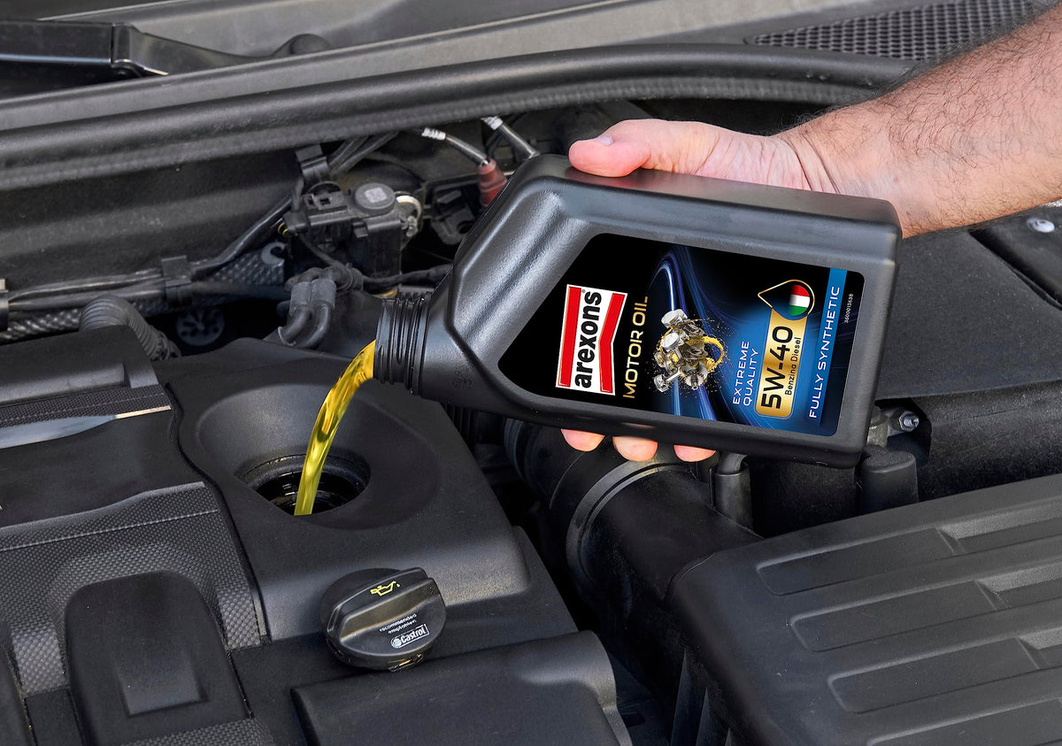 AREXONS Olio Motore 5W-40 4L Sintetico, Riduce i Consumi, Adatto a Motori DPF e TWC, Olio Motore Universale Benzina e Diesel