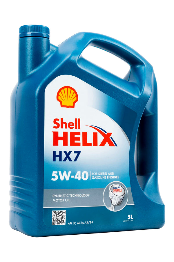 Shell Helix HX7 5W-40 5L | Olio semisintetico per motori a benzina, diesel e gas | API SP ACEA A3/B4 | Protezione anti-morchia e LSPI | Eccellenti prestazioni a freddo | Basso consumo di olio