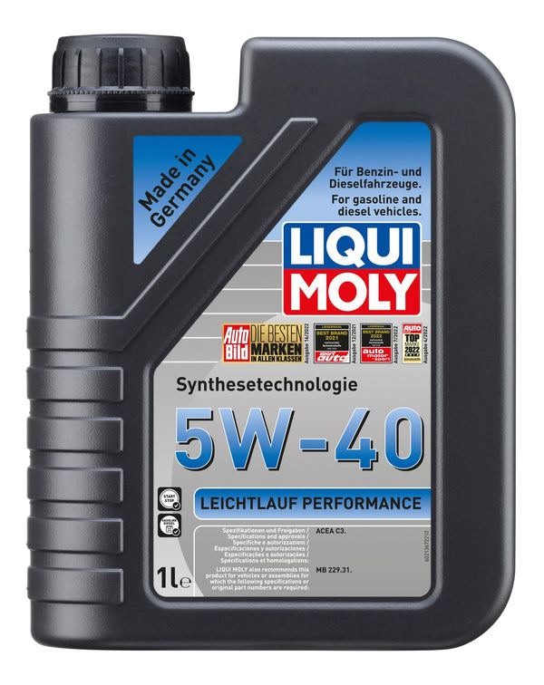 LIQUI MOLY | Leichtlauf Performance 5W-40 | 1 L | Oli motore | Tecnologia sintetica | SKU: 21367