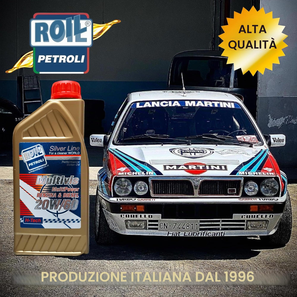 6 Litri di ROIL MULTIVIS 20W/60 - NUOVA FORMULAZIONE MAGGIORE RISPARMIO DI OLIO E CARBURANTE -AUTO CLASSICHE STORICHE E SPORTIVE BENZINA & DIESEL MOTORI LOGORI O DECOMPRESSI