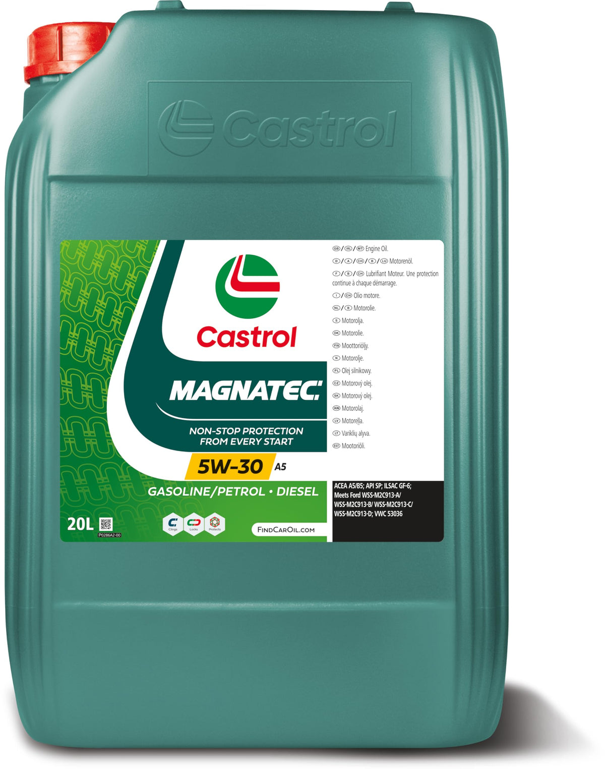 CASTROL Olio motore Magnatec 5W-30 Olio sintetico 20 L Compatibilità con RENAULT Clio 3 Hatchback BR0/1, CR0/1 Clio 2 BB0/1/2, CB0/1/2 Twingo 1 C06 Trafic 2 Furgonato FL, NISSAN