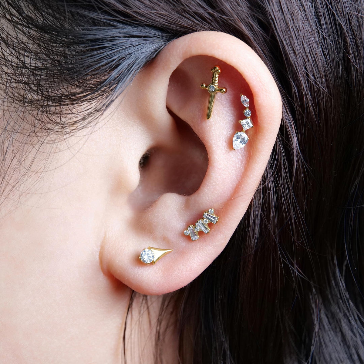 limerencia 18G Piercing al Corpo in Titanio,Piercing Labret per Donna Uomo,Helix Piercing con 6mm,8mm,10mm,per Trago, Elice, Naso,Cartilagine e Labbro
