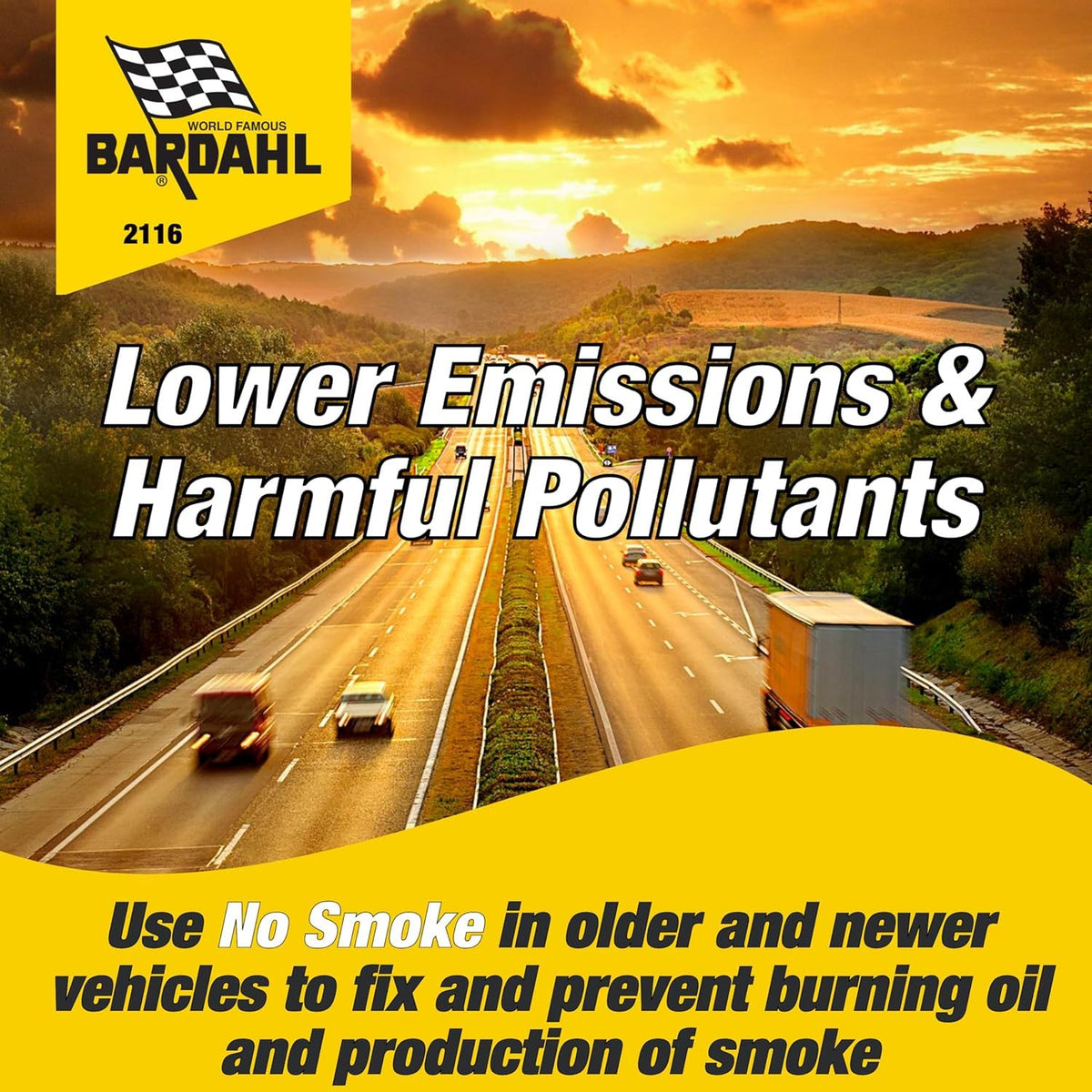 Bardahl - Trattamento No Smoke, Aumenta Viscosità Olio Motore, per Auto a Benzina e Diesel, Riduce il Fumo e le Incrostazioni delle Candele, Migliora la Potenza e il Rendimento, 473ml