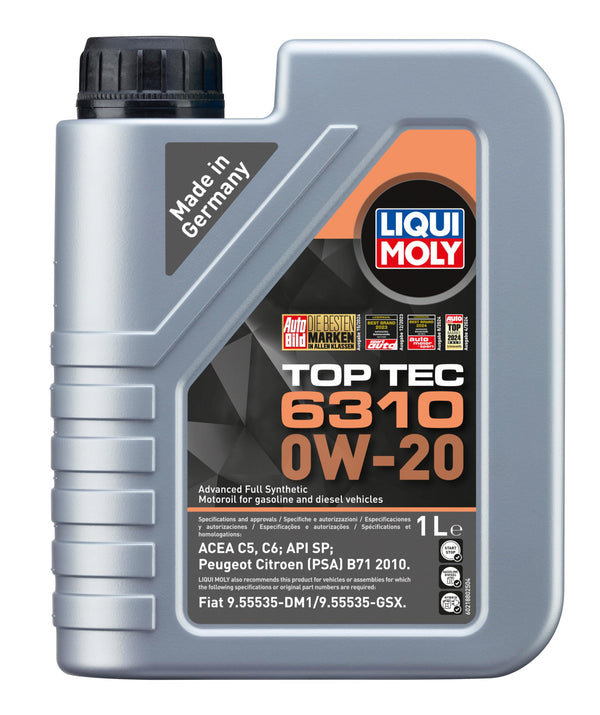 LIQUI MOLY | Top Tec 6310 0W-20 | 1 L | Oli motore | Pieno sintetico avanzato | SKU: 21880