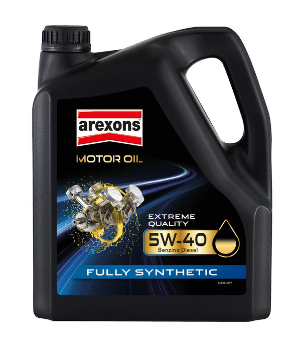 AREXONS Olio Motore 5W-40 4L Sintetico, Riduce i Consumi, Adatto a Motori DPF e TWC, Olio Motore Universale Benzina e Diesel