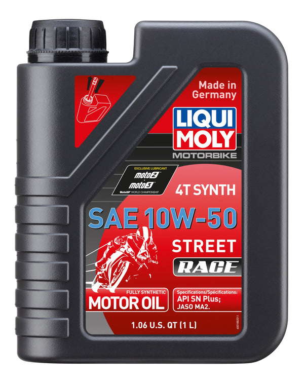 Liqui Moly 1502 - Olio motore Racing Synth 4T, 10 W-50, 1 litro