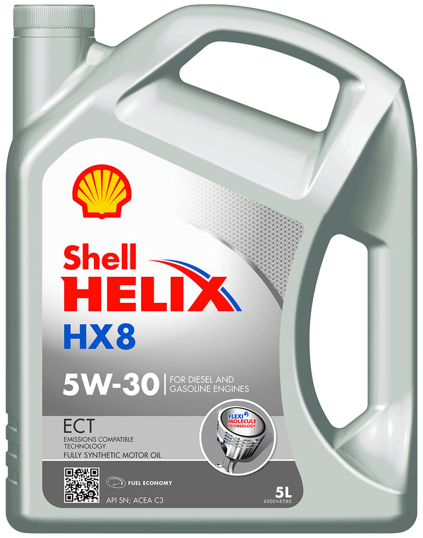 SHELL Olio motore Helix 5W-30 Olio sintetico 100% 5 L Compatibilità con VW Polo Hatchback 6R1, 6C1 Golf 4 Hatchback 1J1 Golf 7 Hatchback 5G1, BQ1, BE1, BE2 Golf 6 5K1 Golf 5 Hatchback 1K1