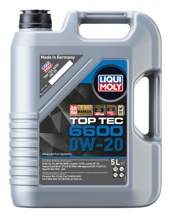 LIQUI MOLY | Top Tec 6600 0W-20 | 5 L | Oli motore | Tecnologia sintetica | SKU: 21411