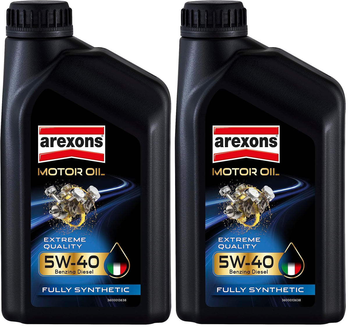 AREXONS Olio Motore 5W-40 4L Sintetico, Riduce i Consumi, Adatto a Motori DPF e TWC, Olio Motore Universale Benzina e Diesel