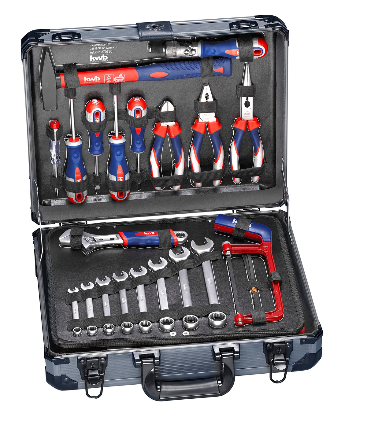 KWB 370780 Valigetta Utensili In Alluminio, 129 Pezzi