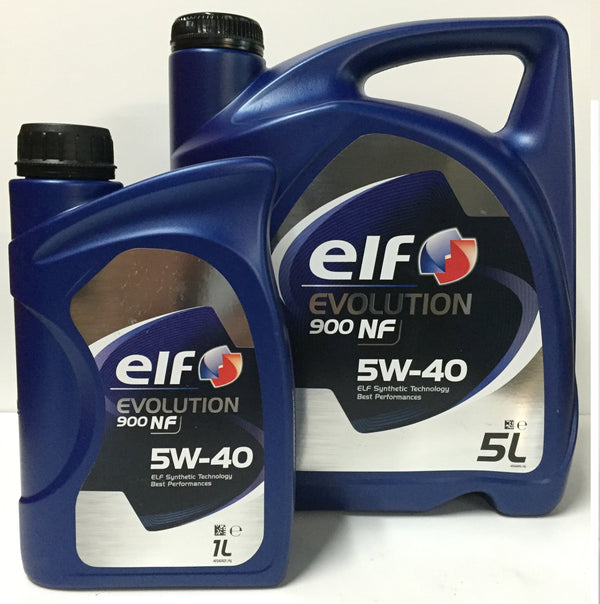 Elf Evolution 900 NF 5W-40 Olio lubrificante per auto, 1 L 6 L = 5 lts + 1 lt